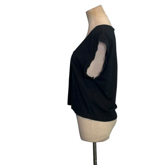 Zara black short sleeves V neck top size XS - Picture 6 of 14